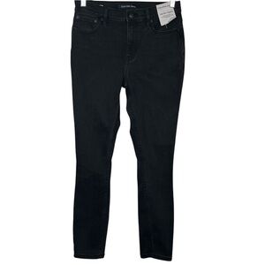Calvin Klein Sz 28 Black High Rise Jeggings Jeans Skinny